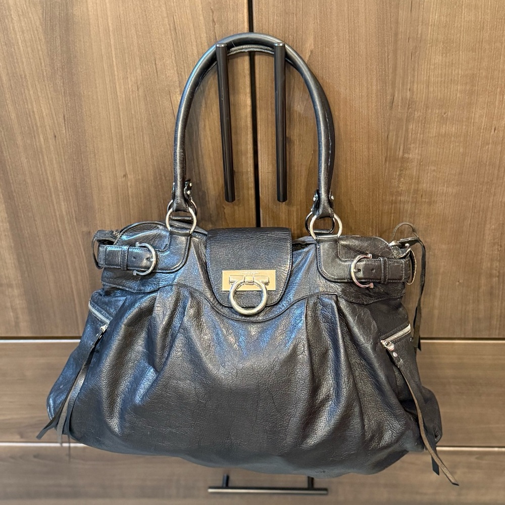 Salvatore Ferragamo Black Shoulder Bag